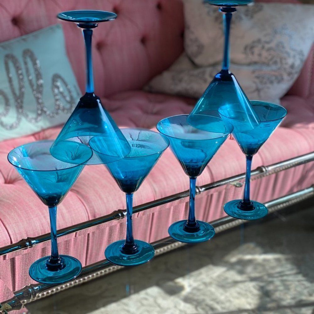 Set of 4 Martini Glasses - Picture 4 of 10